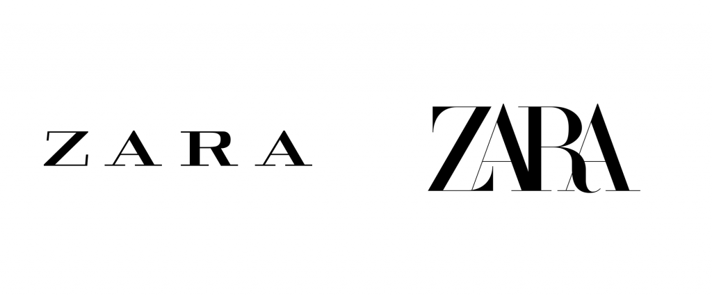 zara logo comparison