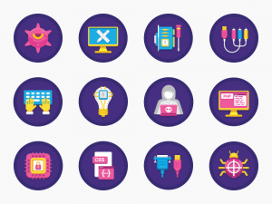 74 Computer Science Icon Set - Flat Icons
