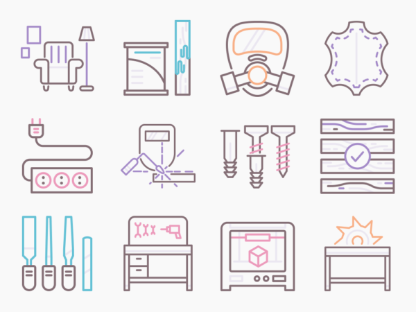 80 DIY Icon Set - Flat Icons