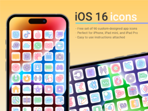 Free iOS 16 Icon Set - Flat Icons