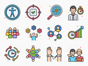 85 Core Values Icon Set - Flat Icons