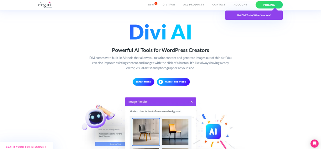 Divi AI preview