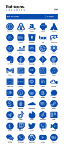 Blue App Icon Set - Free - Flat Icons