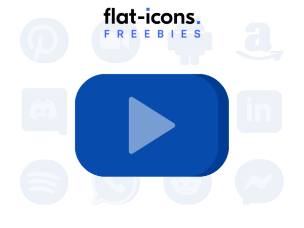 Blue YouTube Icon - Free - Flat Icons