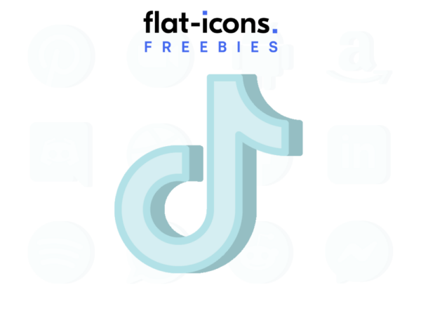 Light Blue TikTok Icon - Free - Flat Icons