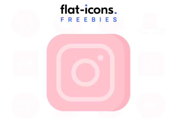 Pink Instagram Icon - Free - Flat Icons