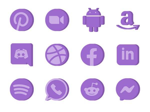 Purple App Icon Set - Free - Flat Icons