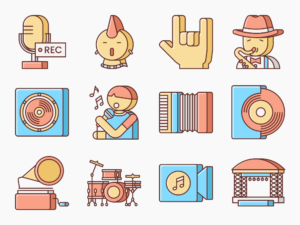 56 Sound Icon Set - Flat Icons