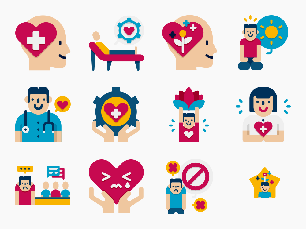 80 Emotional Well-being Icon Set Featured Image