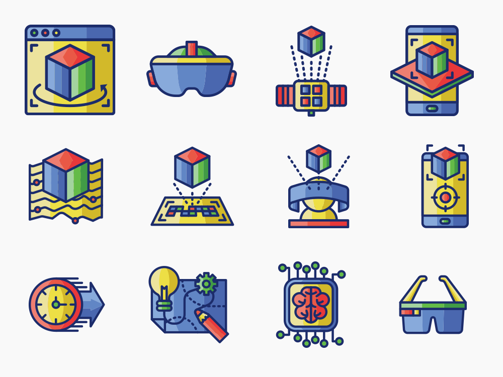 65 Interactive Reality Icon Set Featured Image