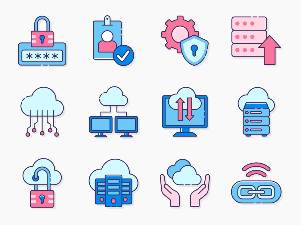 100 Server Hosting Icon Set Featured Image