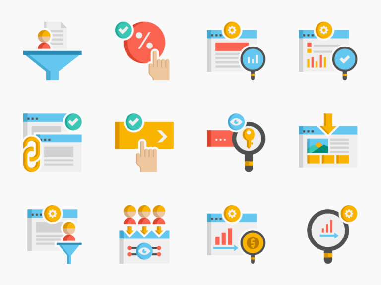75 Web Marketing Icon Set Featured Image