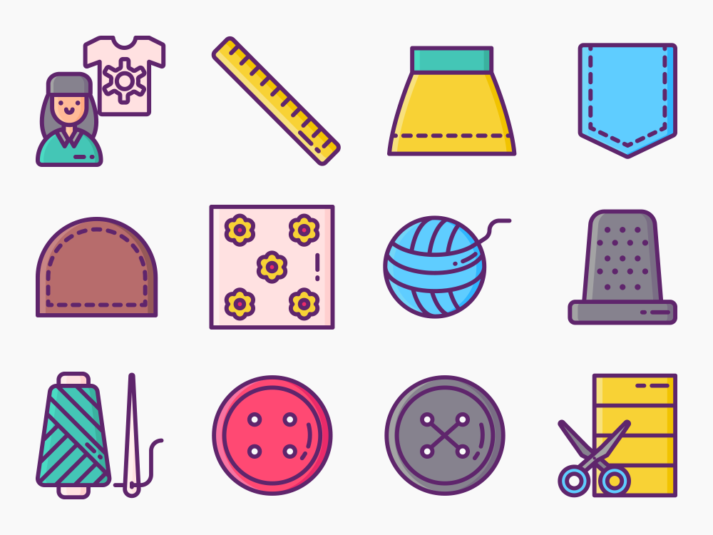 82 Tailoring Icon Set Featured Image