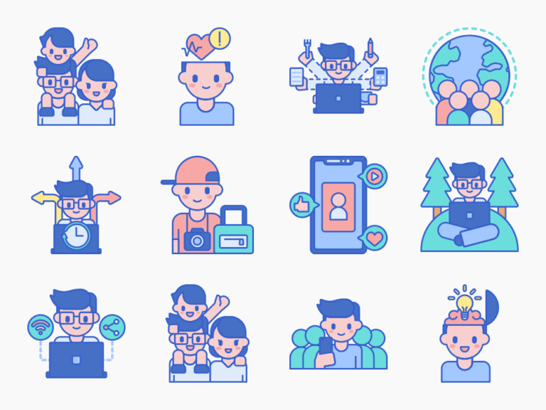 25 Millennial Icon Set Featured Image
