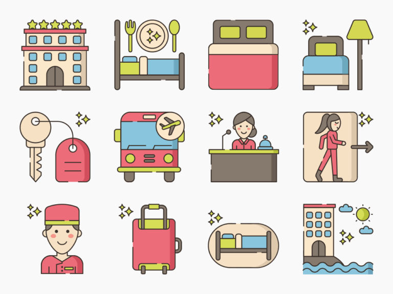 80 Hotel Management Icon Set Featured Image