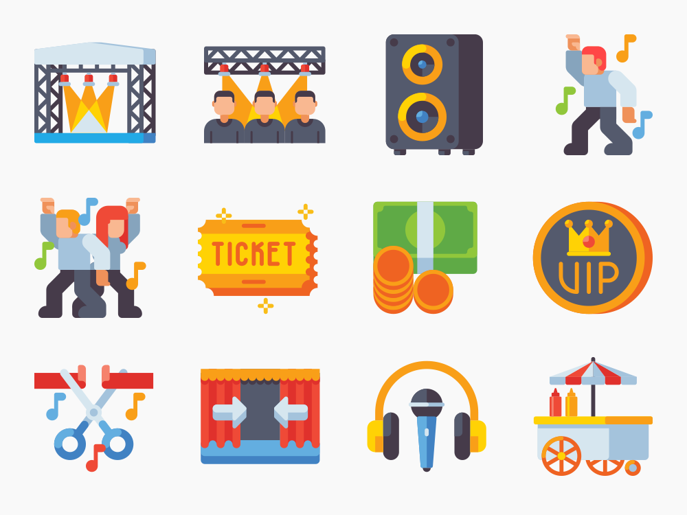 80 Live Music Icon Set Featured Image