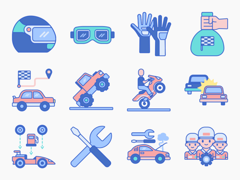 80 Motorsport Icon Set Featured Image