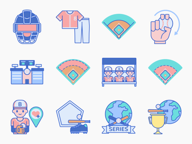 90 Ballgame Icon Set Featured Image