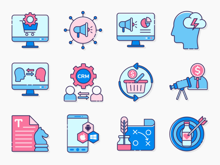 70 PR Agency Icon Set Featured Image
