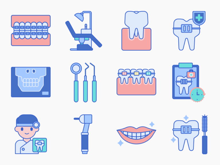 80 Braces Icon Set Featured Image