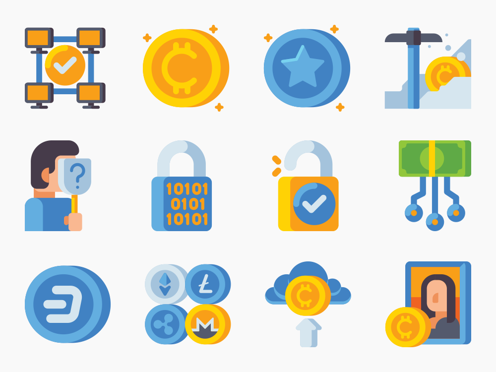 60 Crypto Coin Icon Set Featured Image