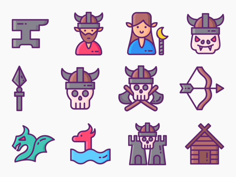 70 Vikings Icon Set Featured Image