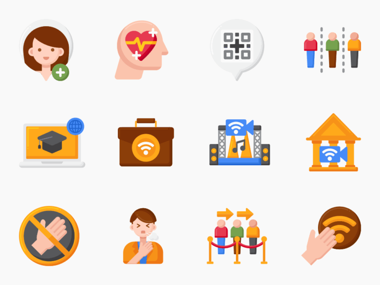 73 Untact World Icon Set Featured Image
