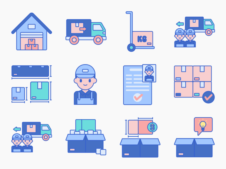 75 Moving Day Icon Set Featured Image