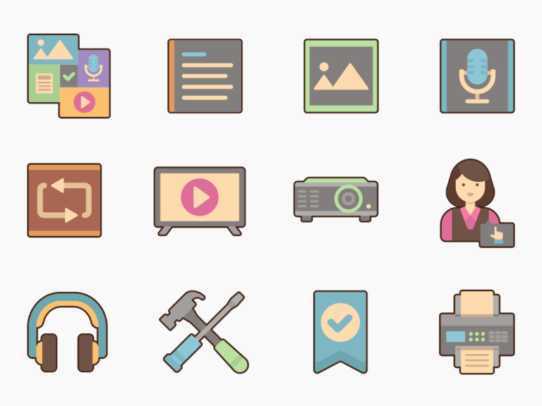 78 Digital Media Icon Set Featured Image
