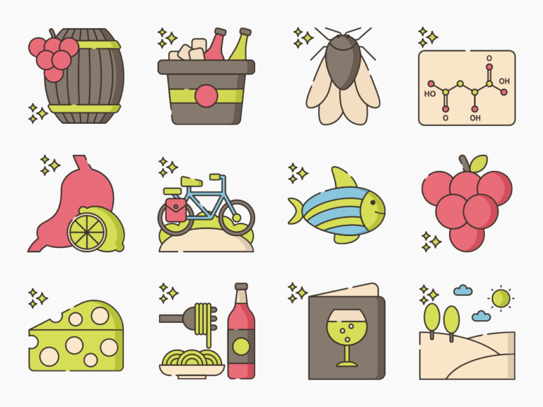 80 Vineyard Icon Set Featured Image