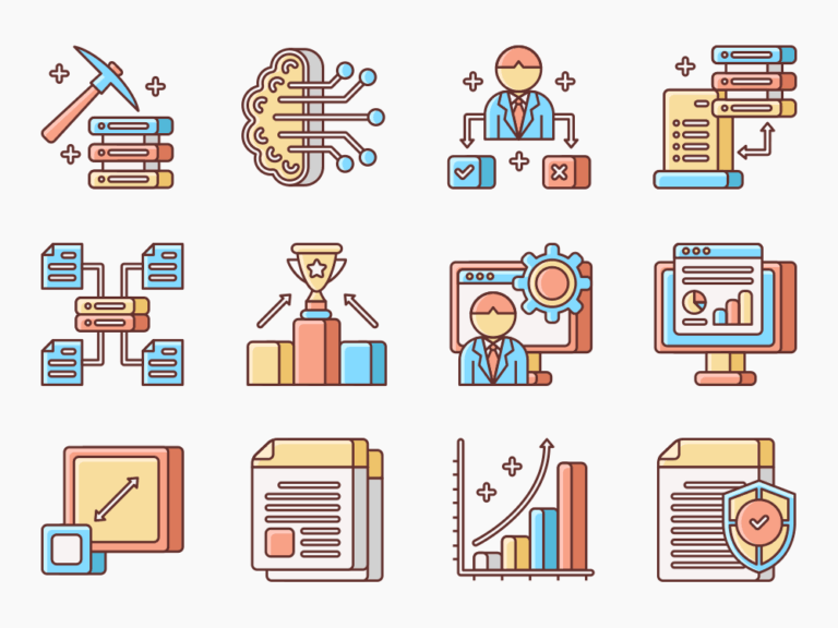 85 Data Insight Icon Set Featured Image