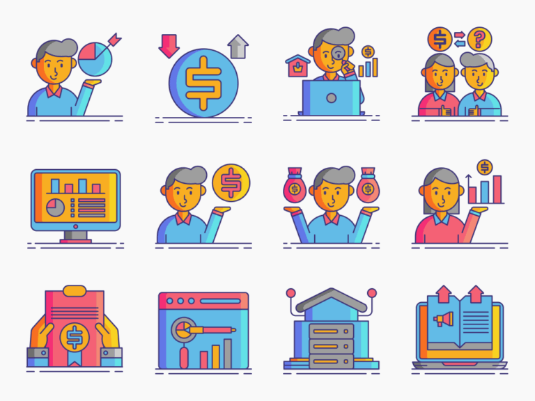 80 Market Research Icon Set Featured Image