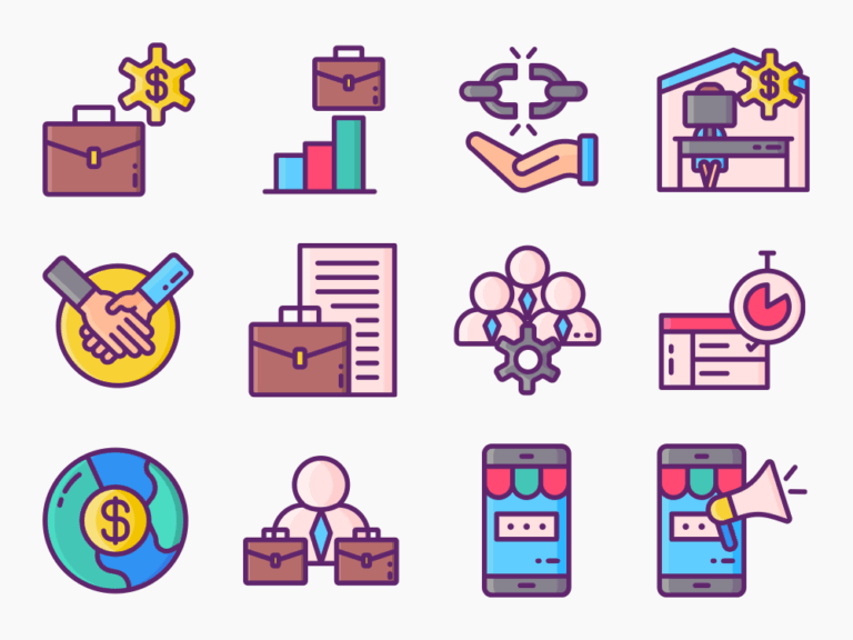 85 Gig Economy Icon Set Crayons Featured Image