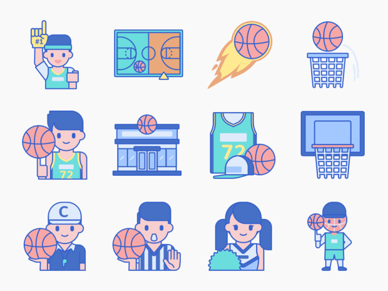 90 Hoops Icon Set Featured Image
