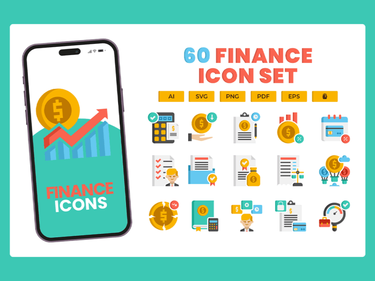 60 Finance Icon Set Featured Image