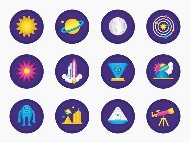 68 Space Icon Set Featured Image