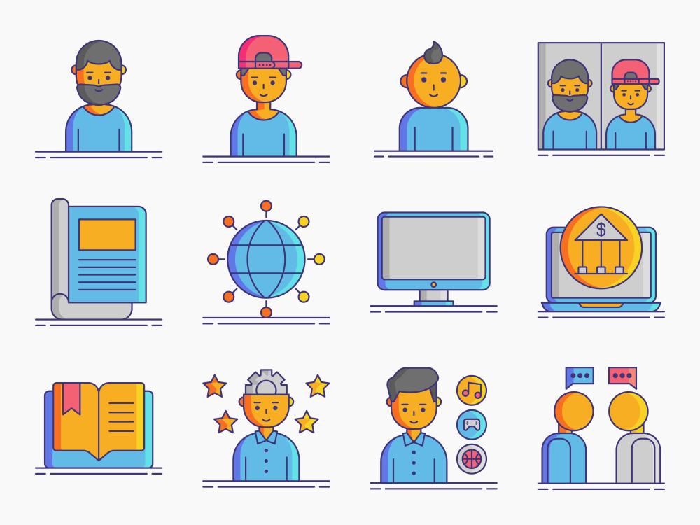 70 Age Divide Icon Set Featured Image