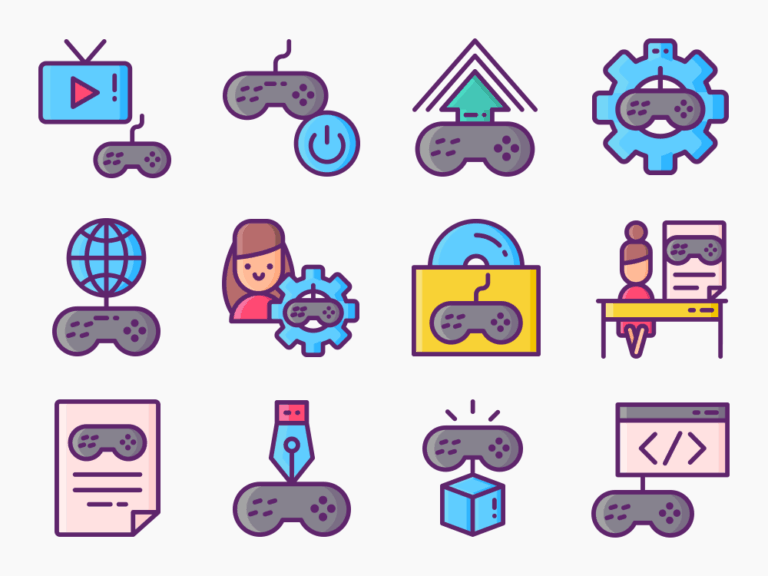 85 Game Creation Icon Set Featured Image