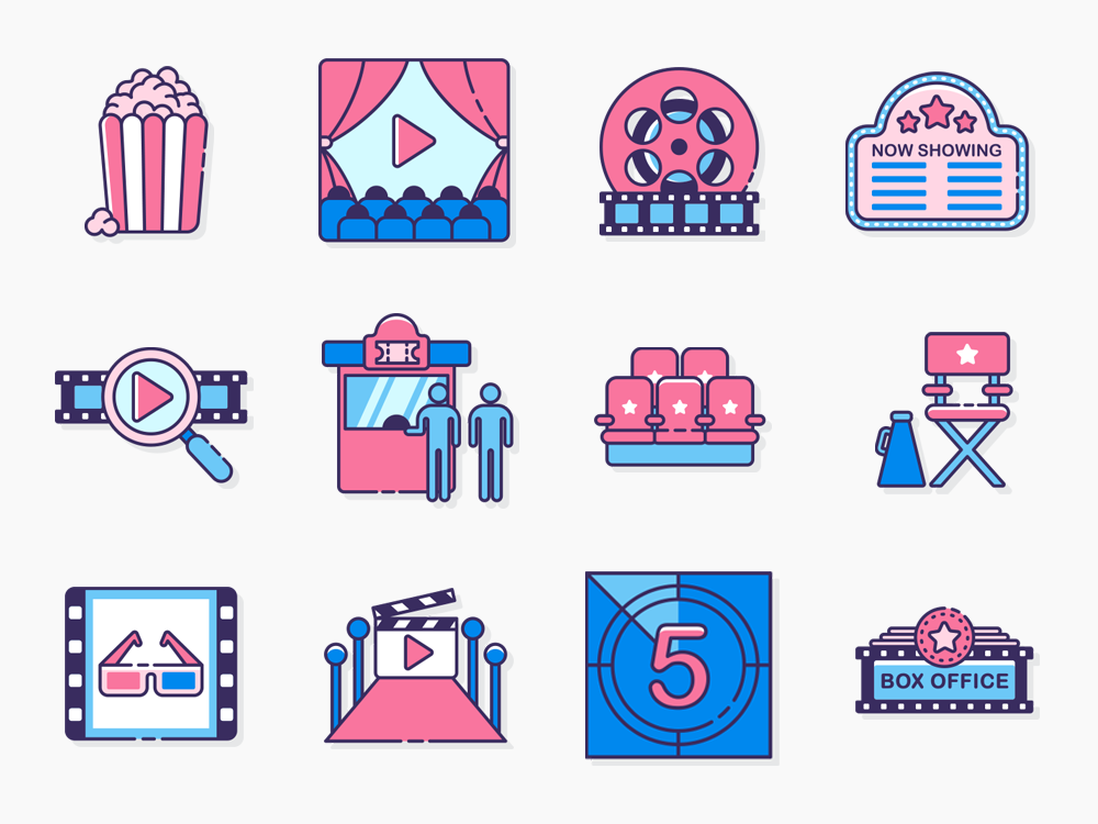 60 Film House Icon Set Featured Image