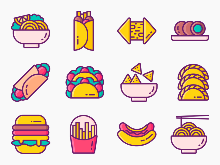 80 Food Trucks Icon Set Featured Image