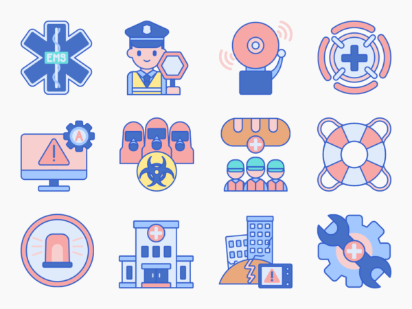 85 First Aid Icon Set - Flat Icons