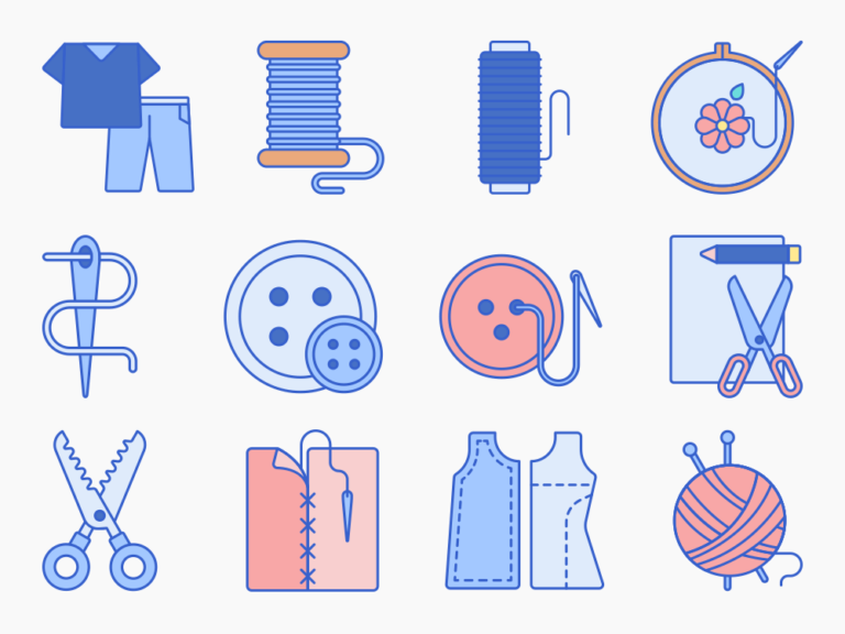 85 Stitch Craft Icon Set Featured Image