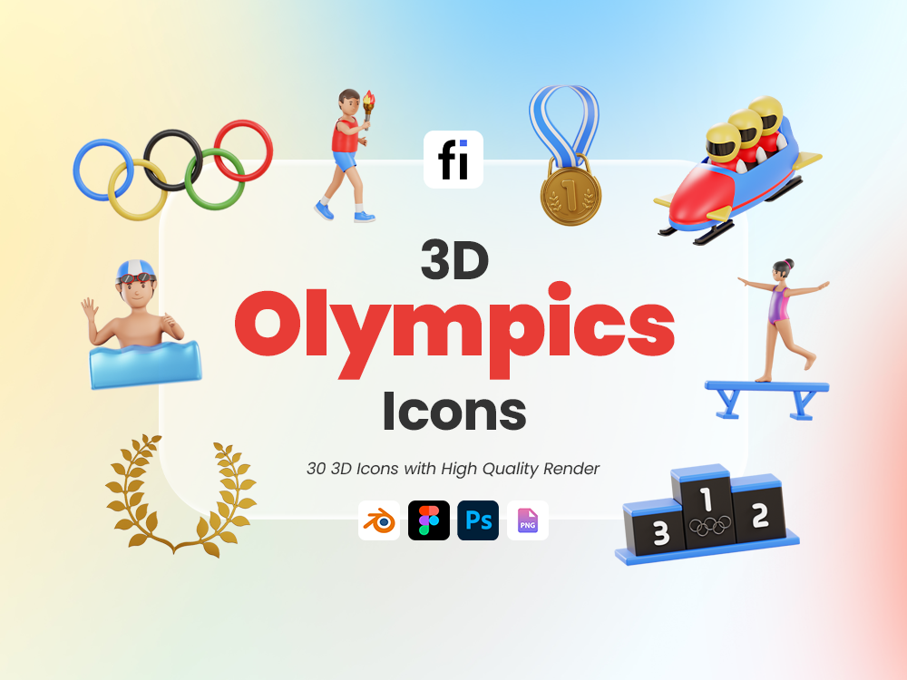 3D Olympics Icon Set Featured Image