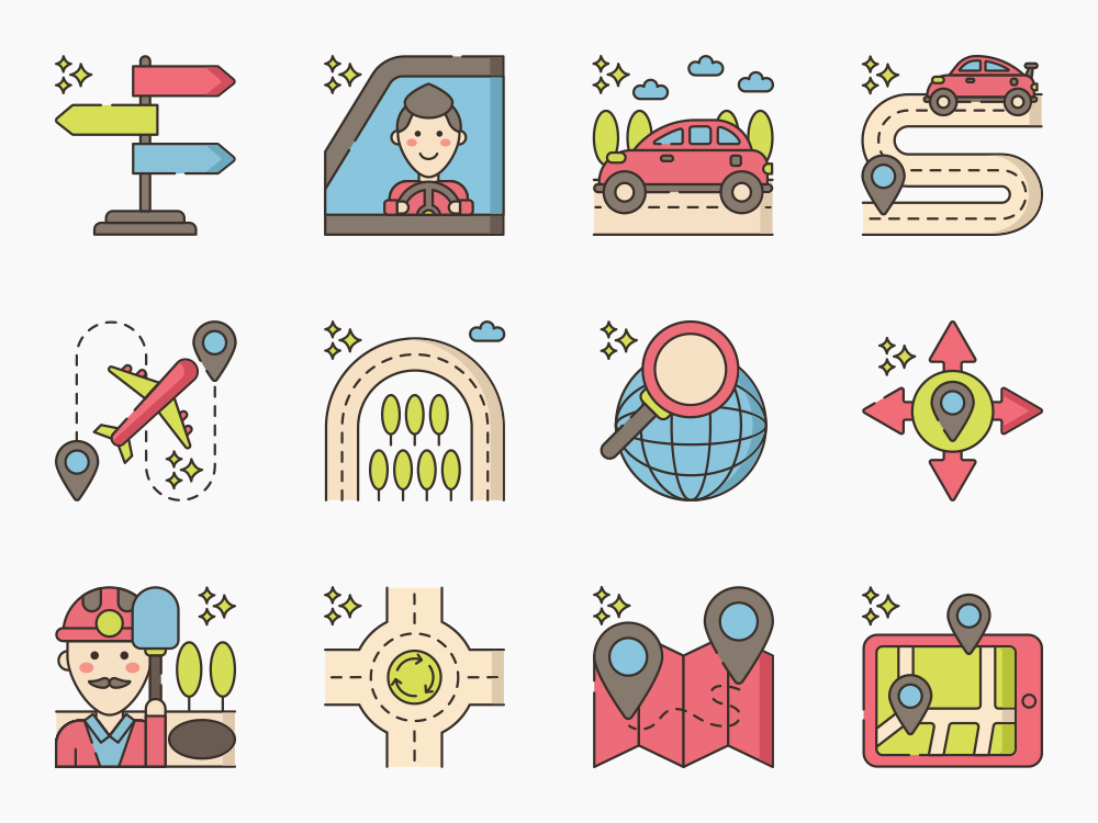 75 Direction Finder Icon Set Fetured Image