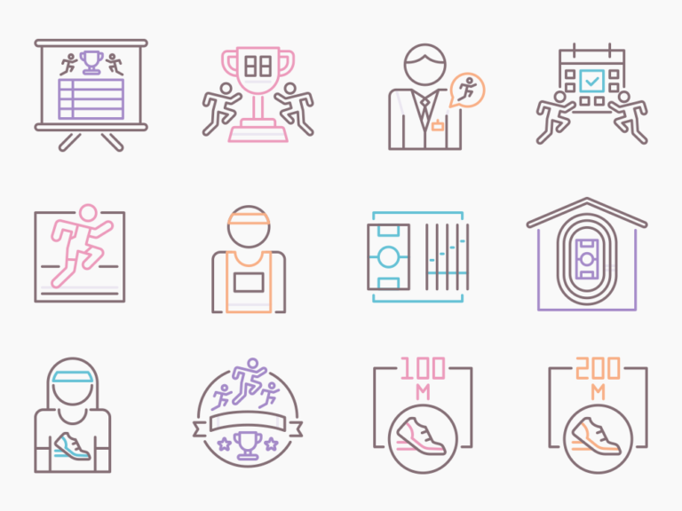 75 Track Events Icon Set Featured Image