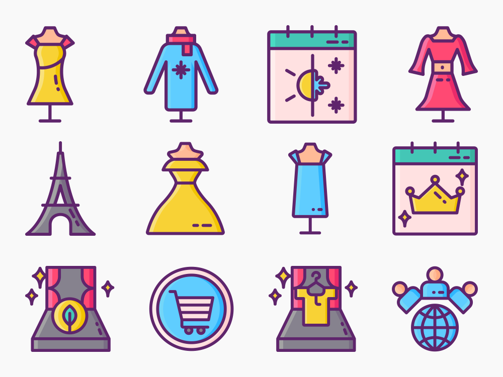 80 Style Week Icon Set Featured Image