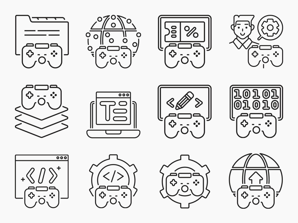 85 Game Building Icon Set Featured Image