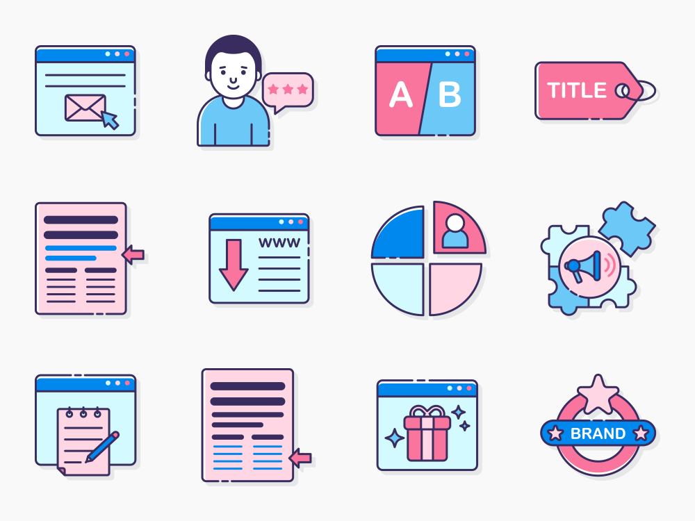 89 Ad Copy Icon Set Featured Image