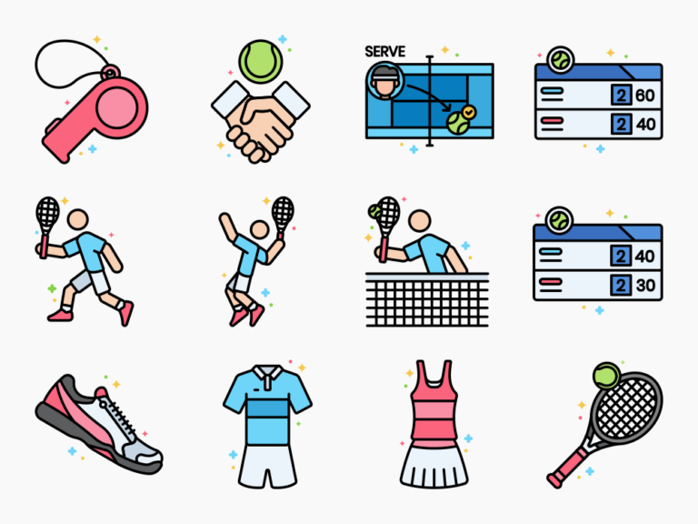 80 Tennis Icon Set Featured Image