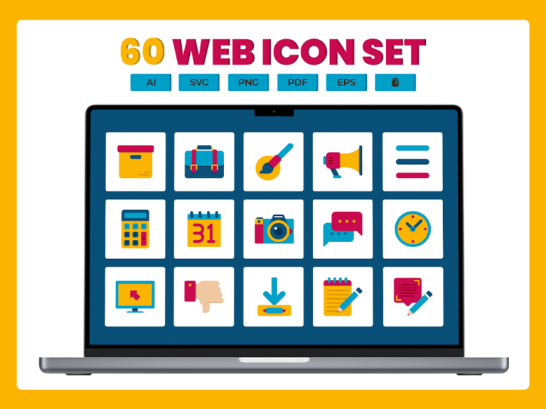 60 Web Tools Icon Set Featured Image